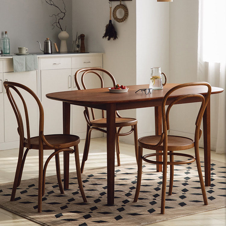 Dining Room Dinner Kitchen Table Solid Wood 4 Legs Dining Table