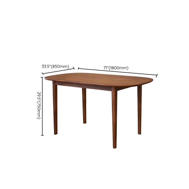 Dining Room Dinner Kitchen Table Solid Wood 4 Legs Dining Table