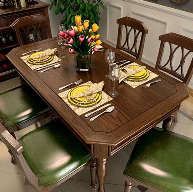 4 Legs Furniture Rectangle Solid Wood Dining Table for Dining Room