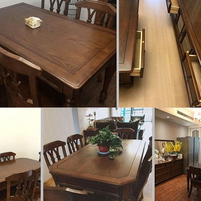 4 Legs Furniture Rectangle Solid Wood Dining Table for Dining Room