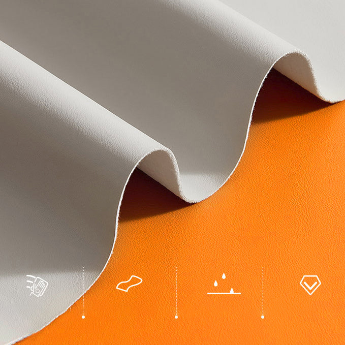 Glossy White Stone Dining Table Set 1/2/4 Pcs Glam Dinette Set with Leather Chairs