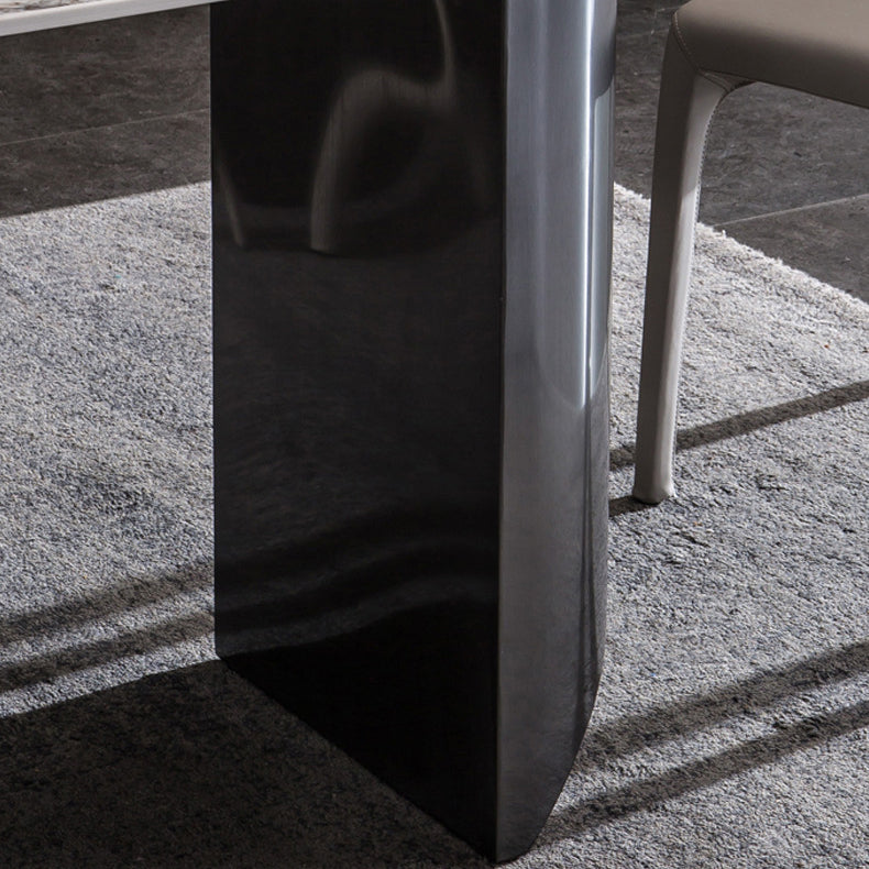 Beige Stone Top Dining Table Set 1/2/3/5/6 Pcs Contemporary Dining Set