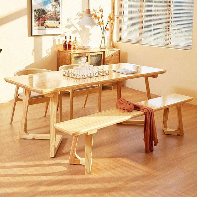 Modern Rectangle Wood Dining Table 1/2/4/5 Pieces Dining Set for Dining Room