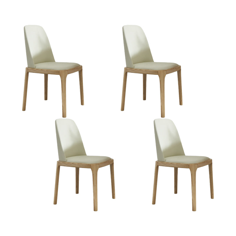 Solid Wood Kitchen Dining Side Chairs Parsons Chair in White