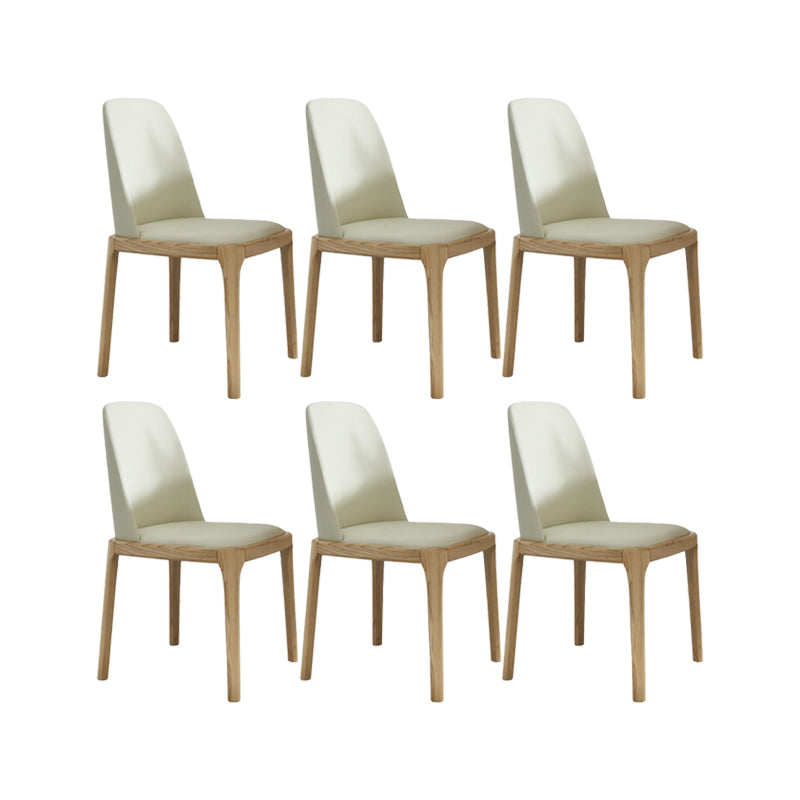 Solid Wood Kitchen Dining Side Chairs Parsons Chair in White