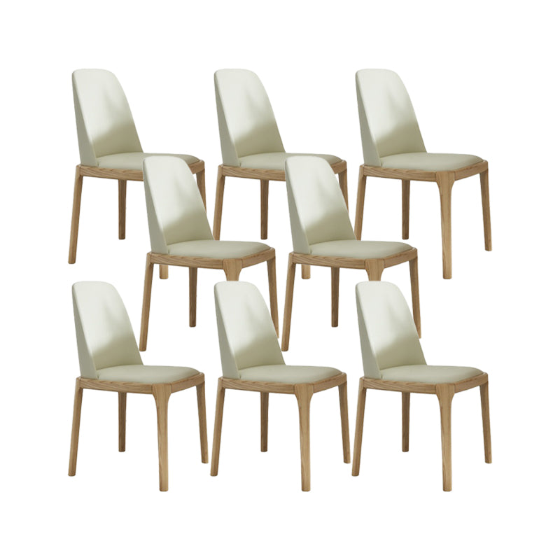 Solid Wood Kitchen Dining Side Chairs Parsons Chair in White