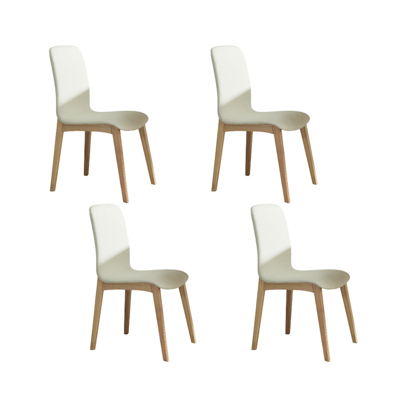 Solid Wood Kitchen Dining Side Chairs Parsons Chair in White