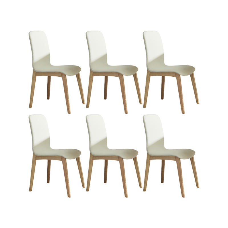 Solid Wood Kitchen Dining Side Chairs Parsons Chair in White