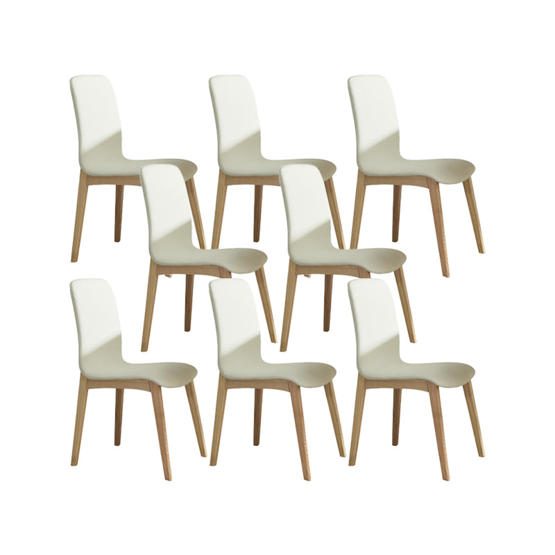 Solid Wood Kitchen Dining Side Chairs Parsons Chair in White