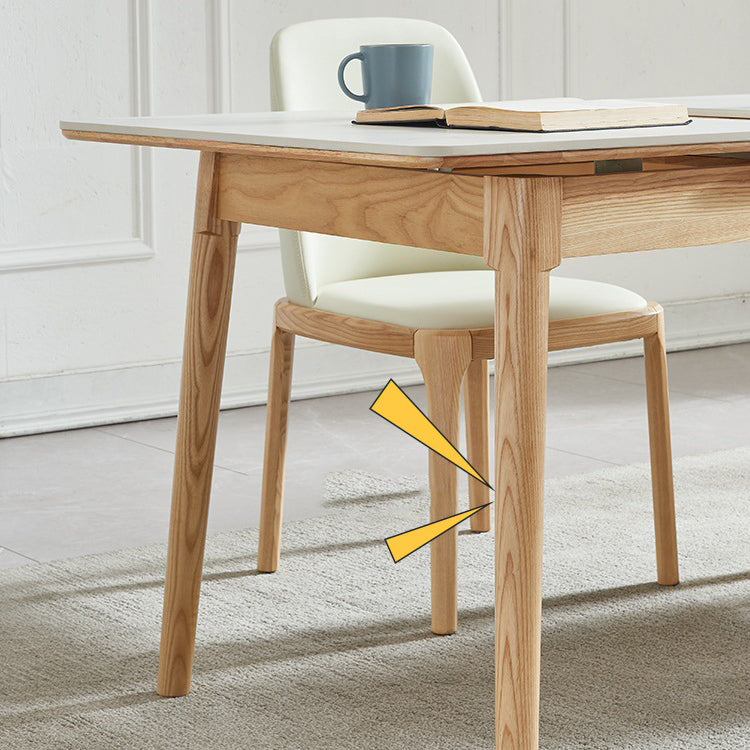 Solid Wood Kitchen Dining Side Chairs Parsons Chair in White