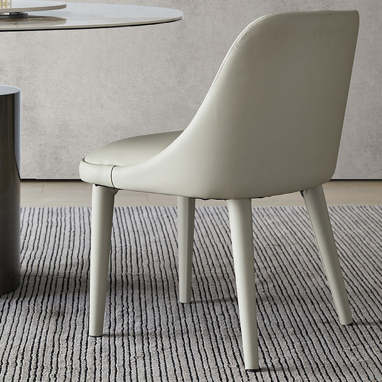 Dining Room Upholstered Parsons Chair Faux Leather Dining Chair