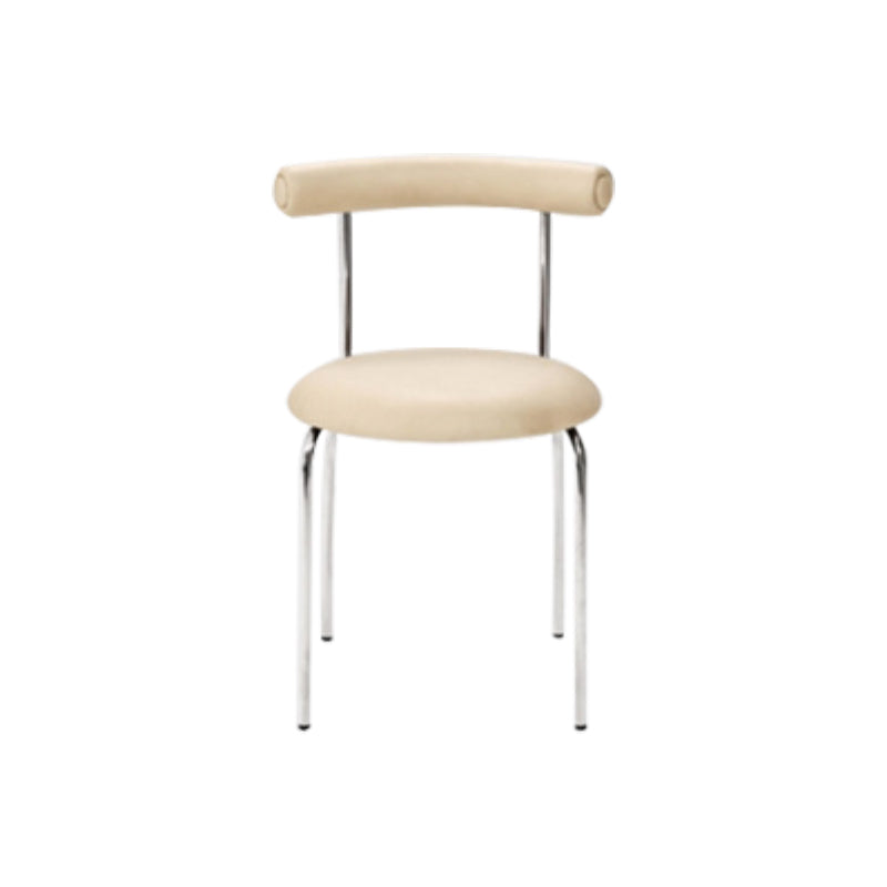 Kitchen Open Back Dining Chair Home Metal Armless Side Chair