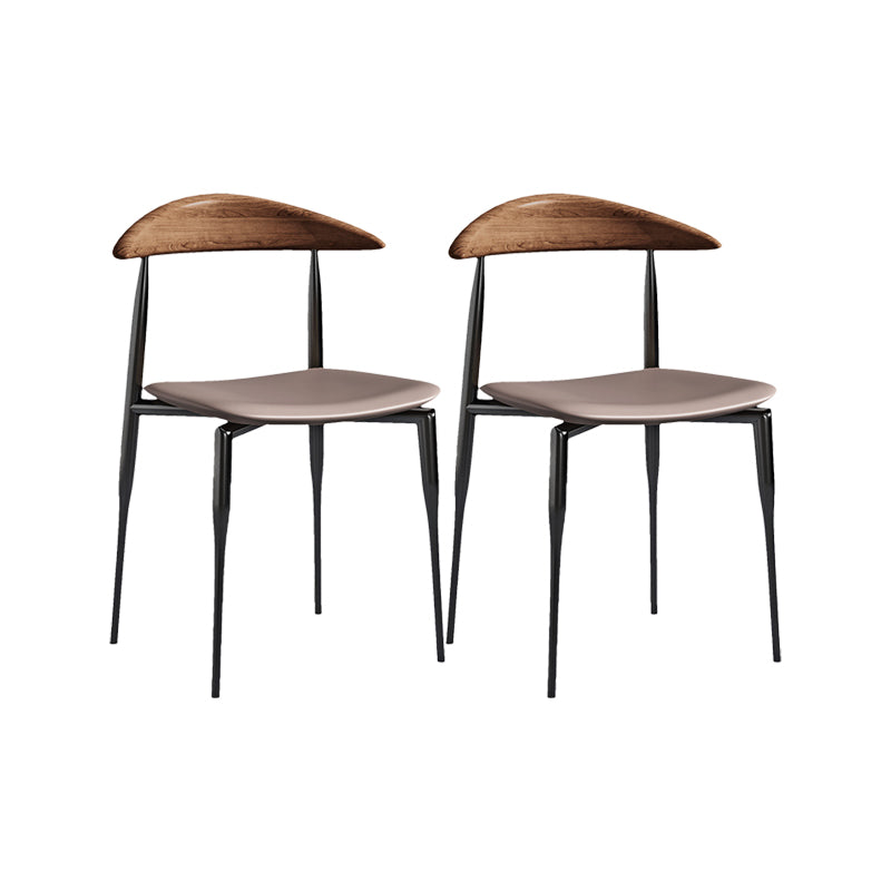 Industrial Armless Dining Chair Kitchen Open Back Side Chair