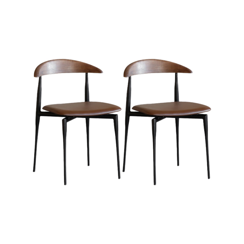 Industrial Armless Dining Chair Kitchen Open Back Side Chair