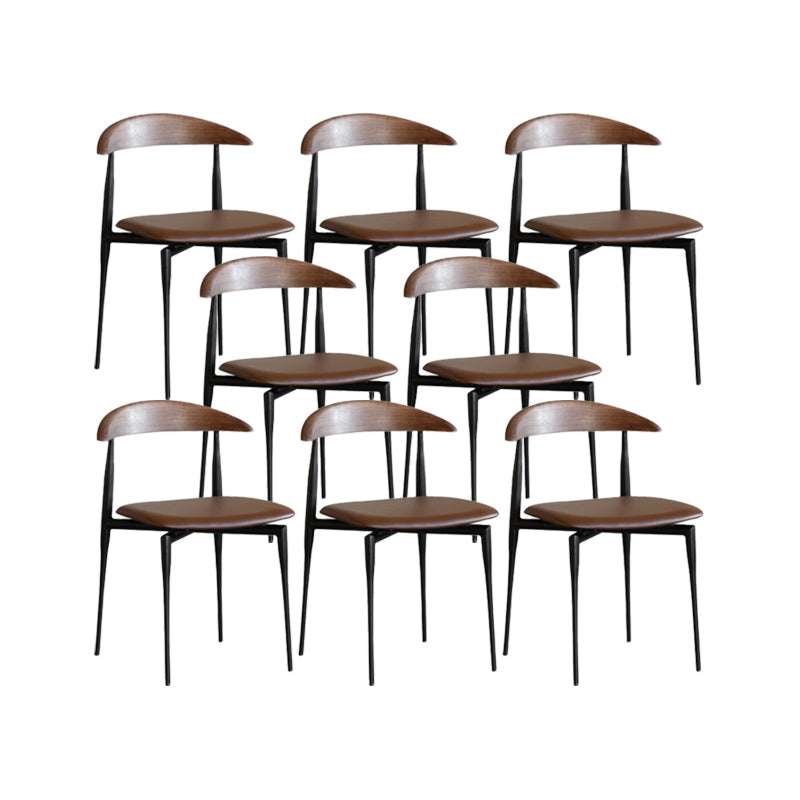 Industrial Armless Dining Chair Kitchen Open Back Side Chair