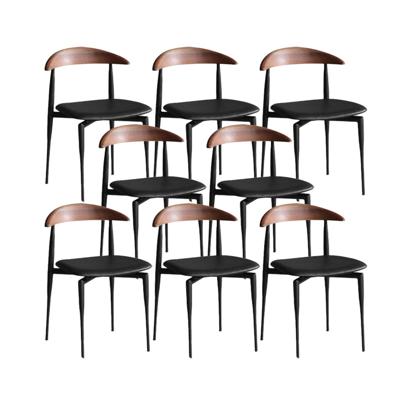 Industrial Armless Dining Chair Kitchen Open Back Side Chair