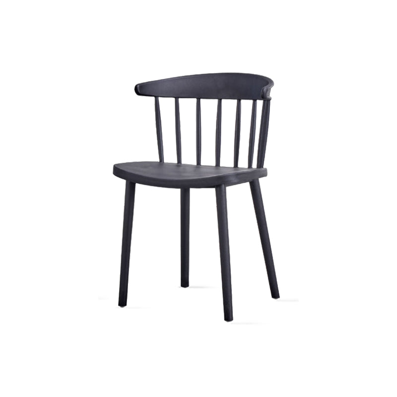 Contemporary Kitchen Dining Chair Plastic Slat Back Side Chair