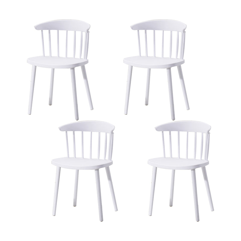 Contemporary Kitchen Dining Chair Plastic Slat Back Side Chair
