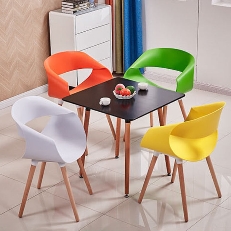 Contemporary Arm Dining Chair Indoor Solid Wood Dining Chair