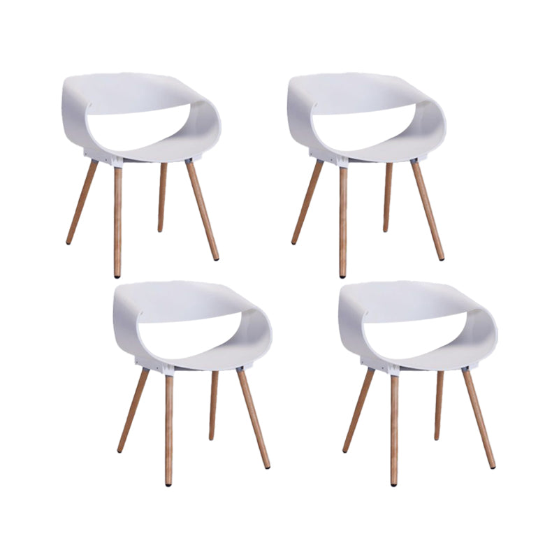 Contemporary Arm Dining Chair Indoor Solid Wood Dining Chair