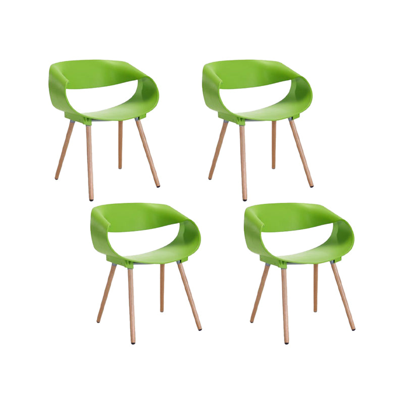 Contemporary Arm Dining Chair Indoor Solid Wood Dining Chair