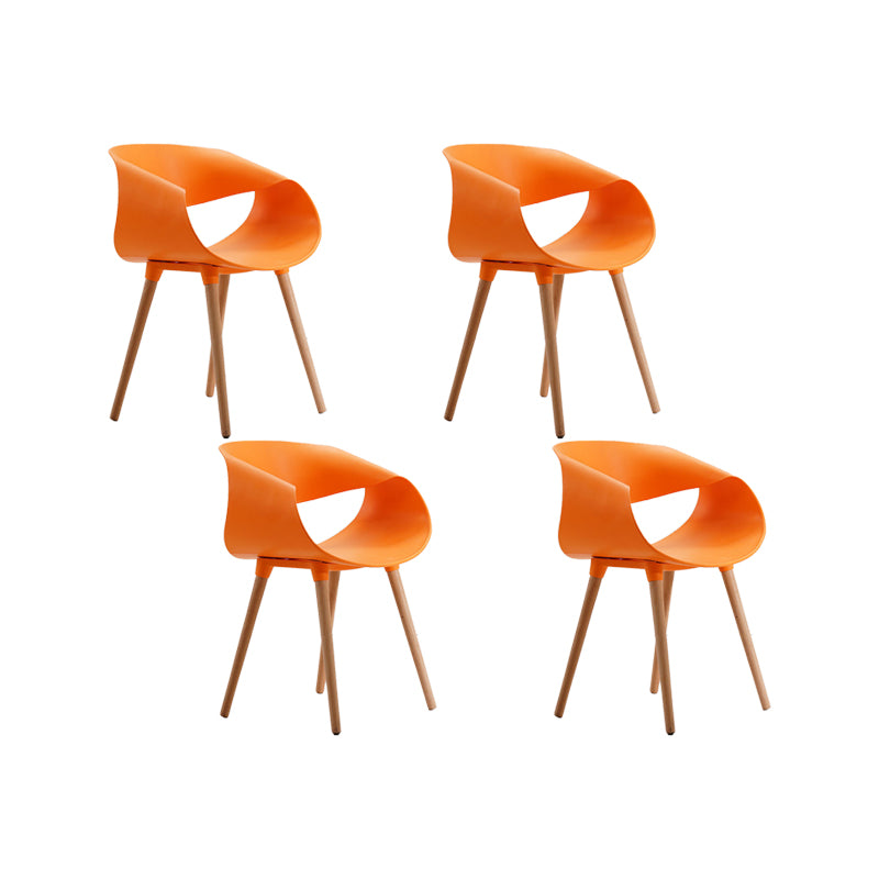 Contemporary Arm Dining Chair Indoor Solid Wood Dining Chair