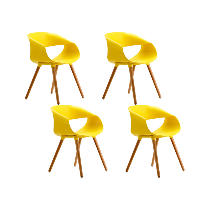 Contemporary Arm Dining Chair Indoor Solid Wood Dining Chair