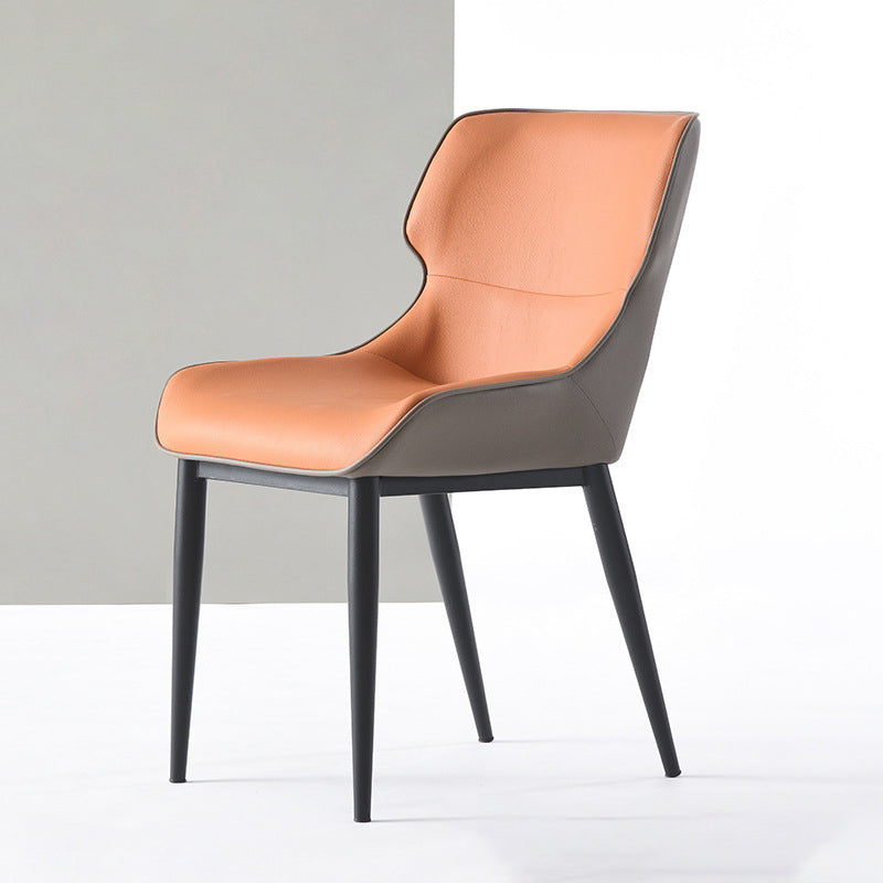 Dining Room Upholstered Chair Home Wingback Faux Leather Dining Chair