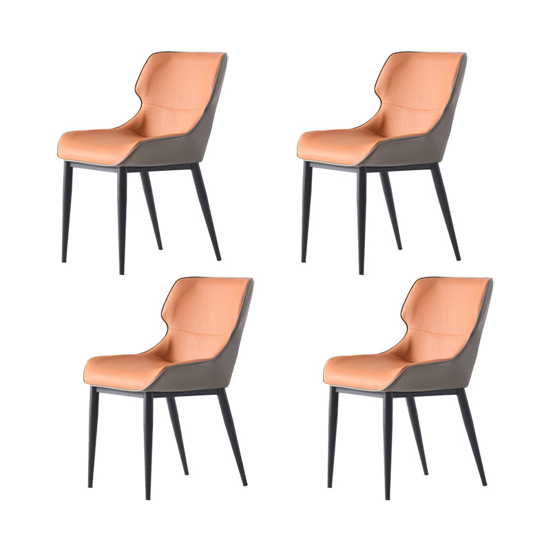 Dining Room Upholstered Chair Home Wingback Faux Leather Dining Chair