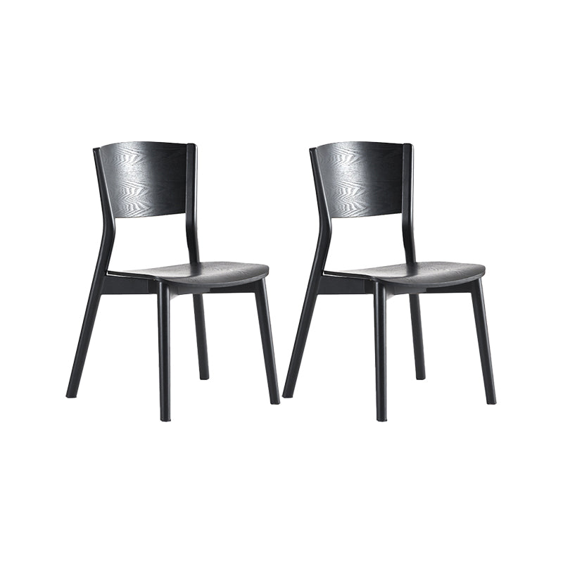 Industrial Armless Dining Chair Kitchen Open Back Chair in Black