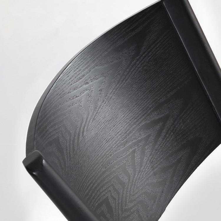 Industrial Armless Dining Chair Kitchen Open Back Chair in Black