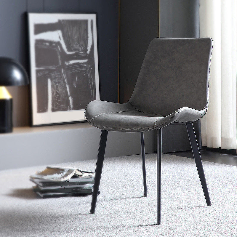 Industrial Upholstered Armless Chair Kitchen Parsons Side Chair