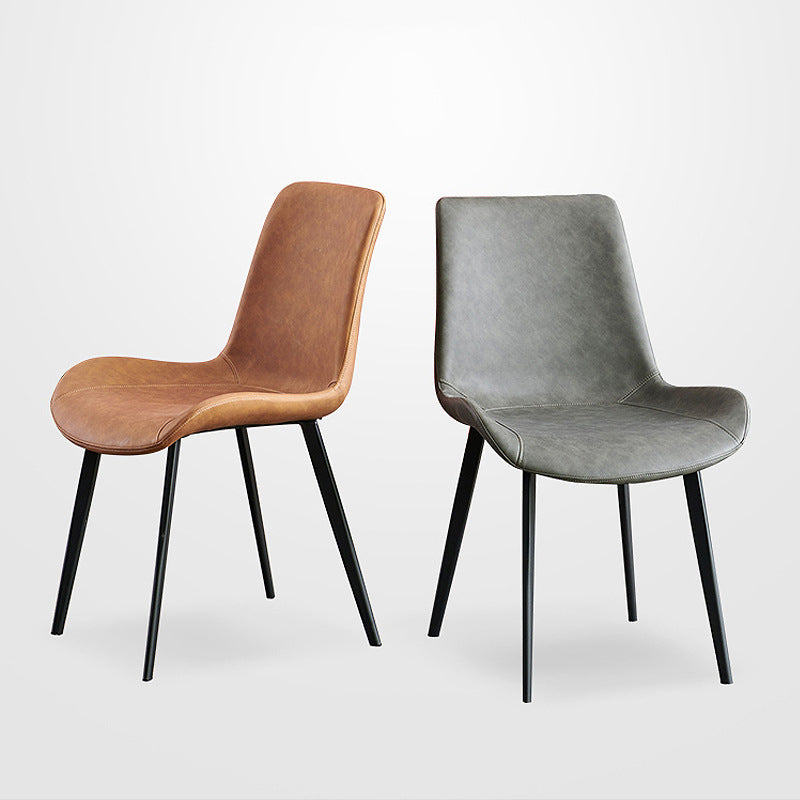 Industrial Upholstered Armless Chair Kitchen Parsons Side Chair