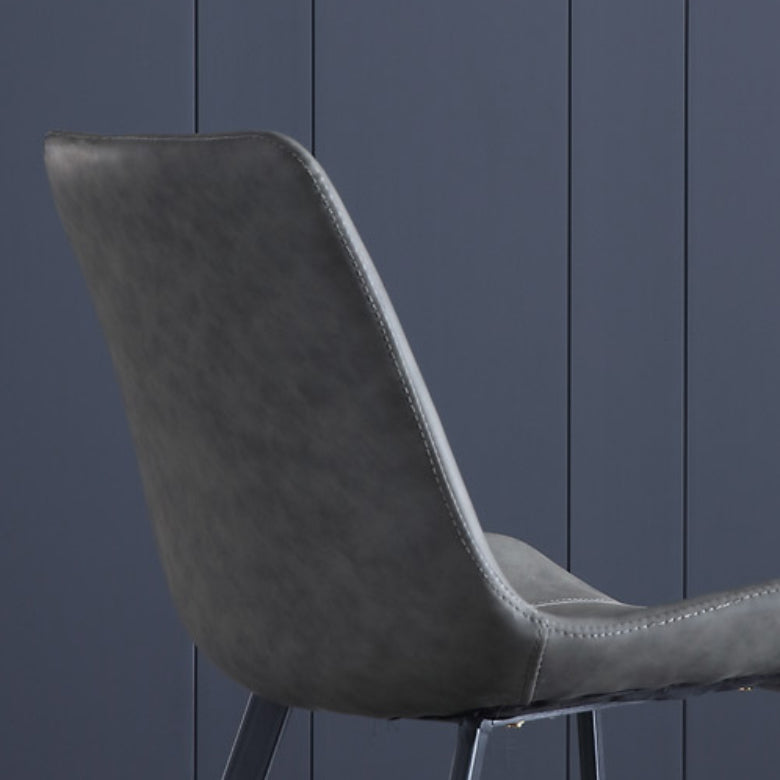 Industrial Upholstered Armless Chair Kitchen Parsons Side Chair