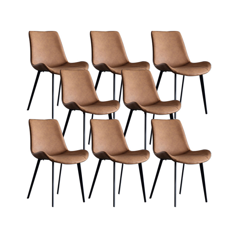 Industrial Upholstered Armless Chair Kitchen Parsons Side Chair