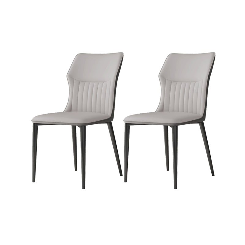 Industrial Upholstered Armless Chair Kitchen Wingback Side Chair