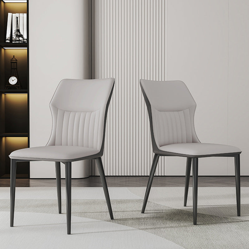 Industrial Upholstered Armless Chair Kitchen Wingback Side Chair