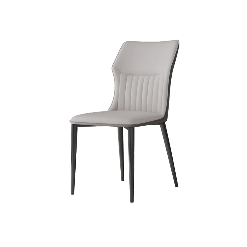 Industrial Upholstered Armless Chair Kitchen Wingback Side Chair