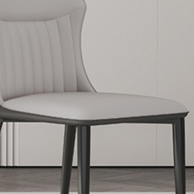 Industrial Upholstered Armless Chair Kitchen Wingback Side Chair