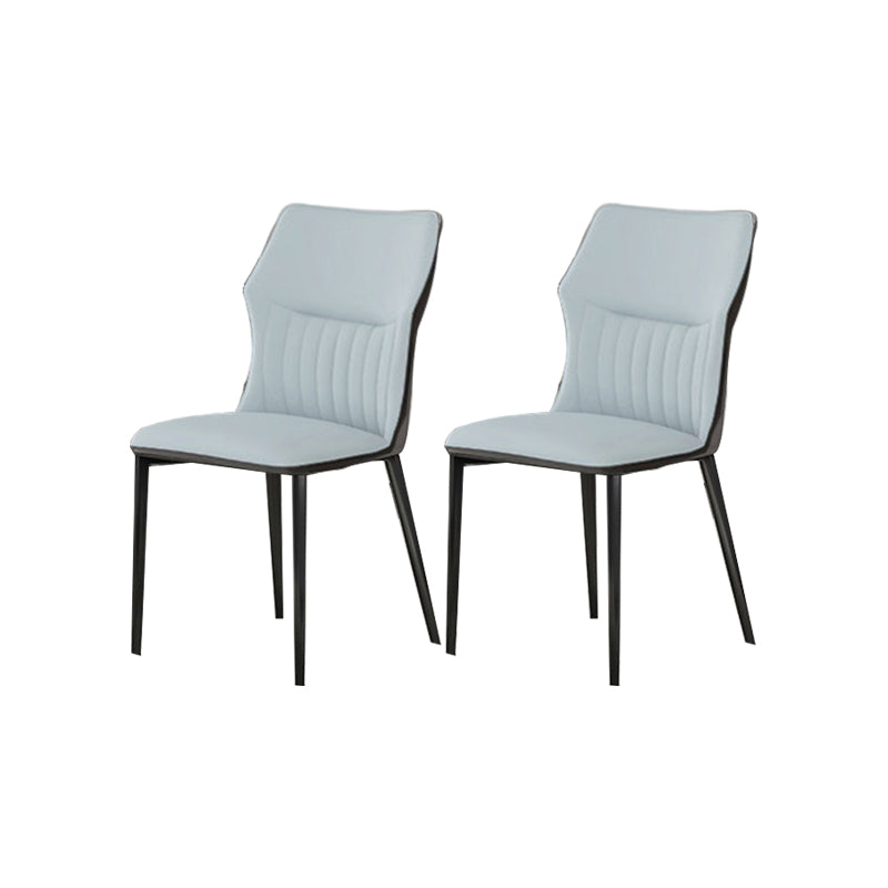 Industrial Upholstered Armless Chair Kitchen Wingback Side Chair