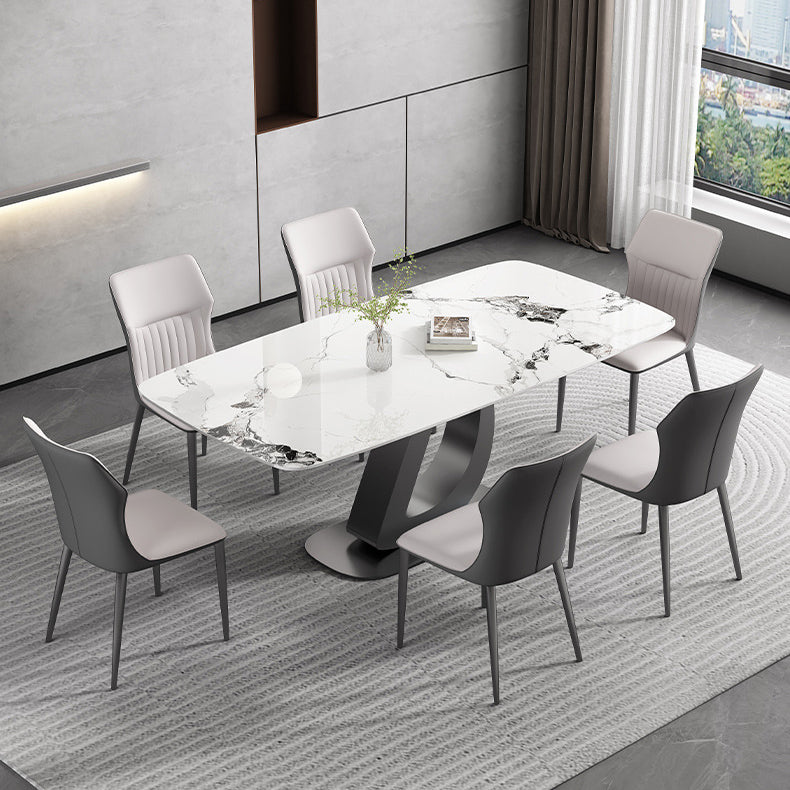 Industrial Upholstered Armless Chair Kitchen Wingback Side Chair