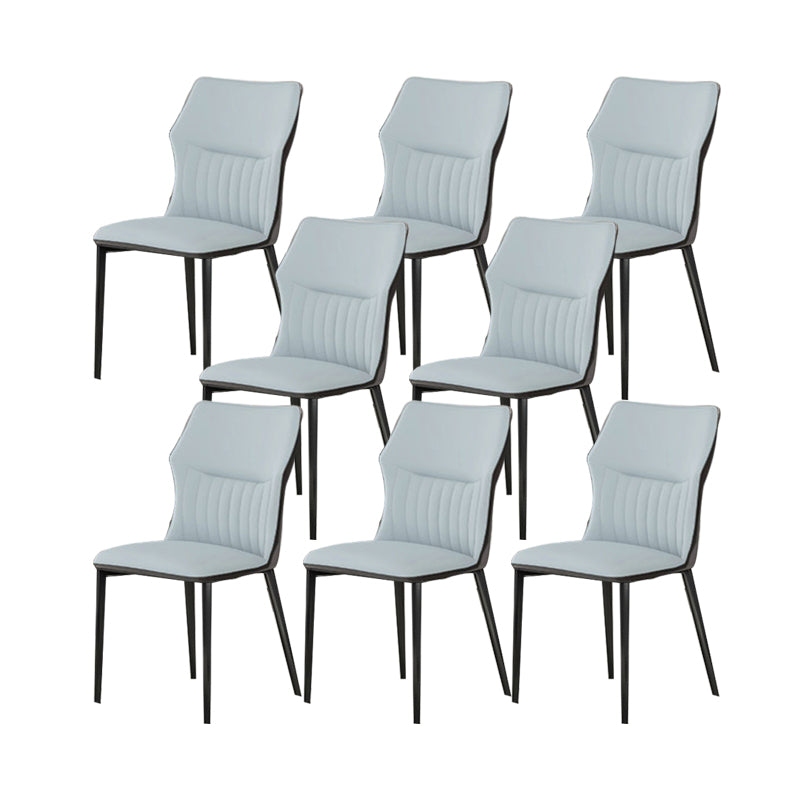 Industrial Upholstered Armless Chair Kitchen Wingback Side Chair