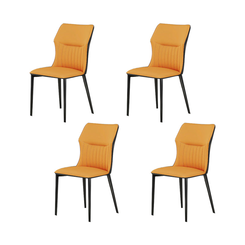 Industrial Upholstered Armless Chair Kitchen Wingback Side Chair