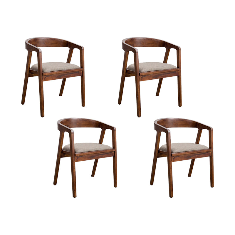 Dining Room Arm Dining Chair Home Pine Wood Open Back Dining Chair