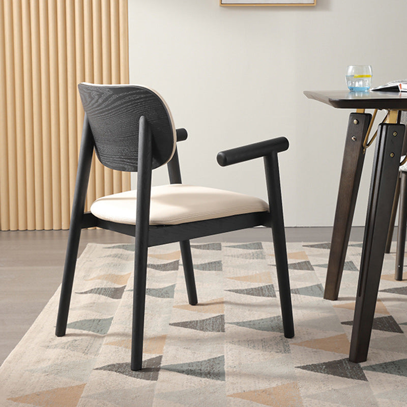 Dining Room Arm Dining Chair Home Modern Solid Wood Dining Chair