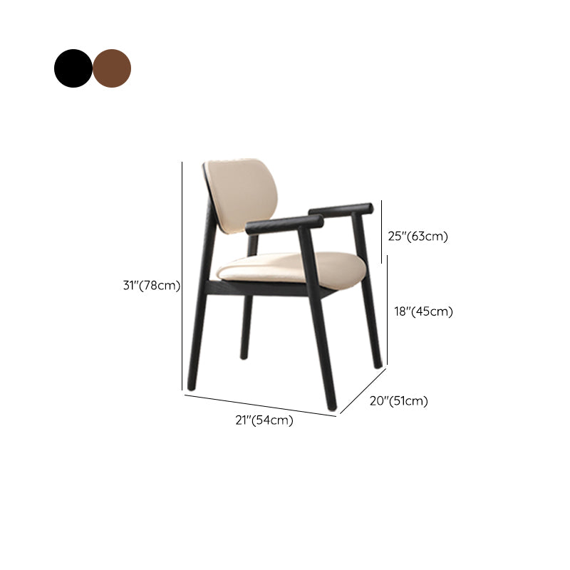 Dining Room Arm Dining Chair Home Modern Solid Wood Dining Chair