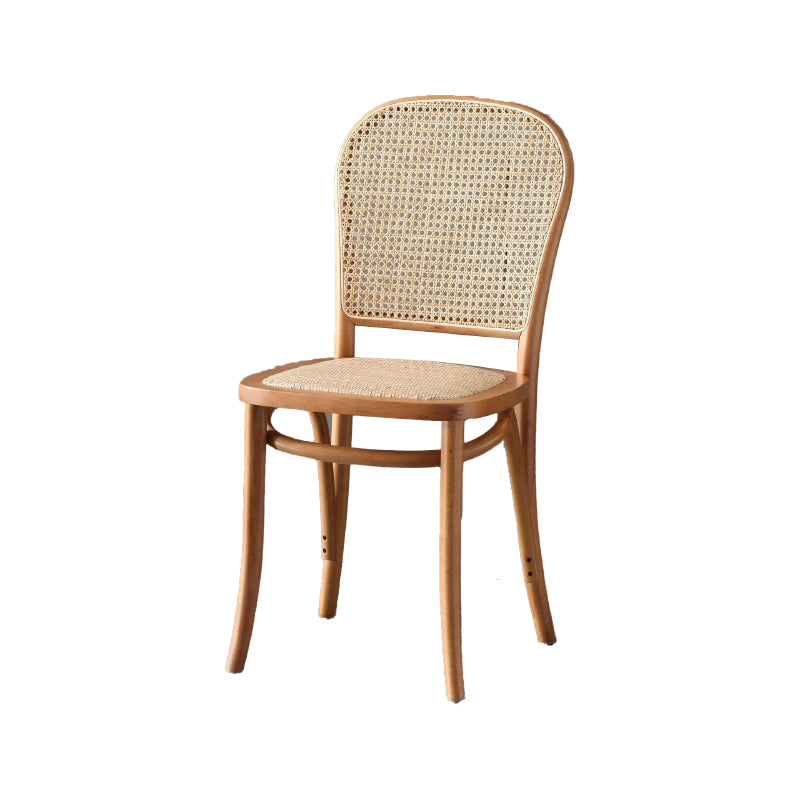 Dining Room Armless Chair indoor Wood Cane Back Dining Chair