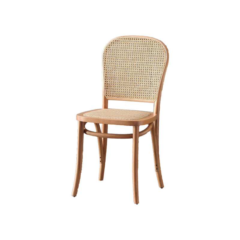 Dining Room Armless Chair indoor Wood Cane Back Dining Chair
