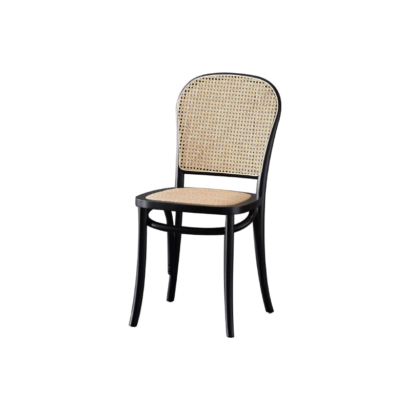 Dining Room Armless Chair indoor Wood Cane Back Dining Chair