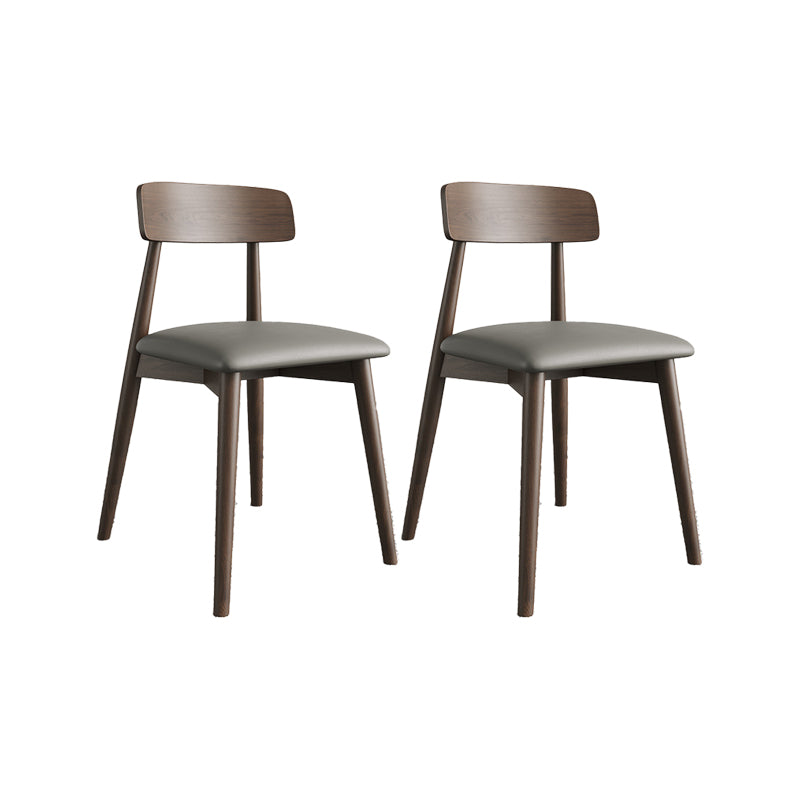 Industrial Upholstered Armless Chair Indoor Rubberwood Side Chair